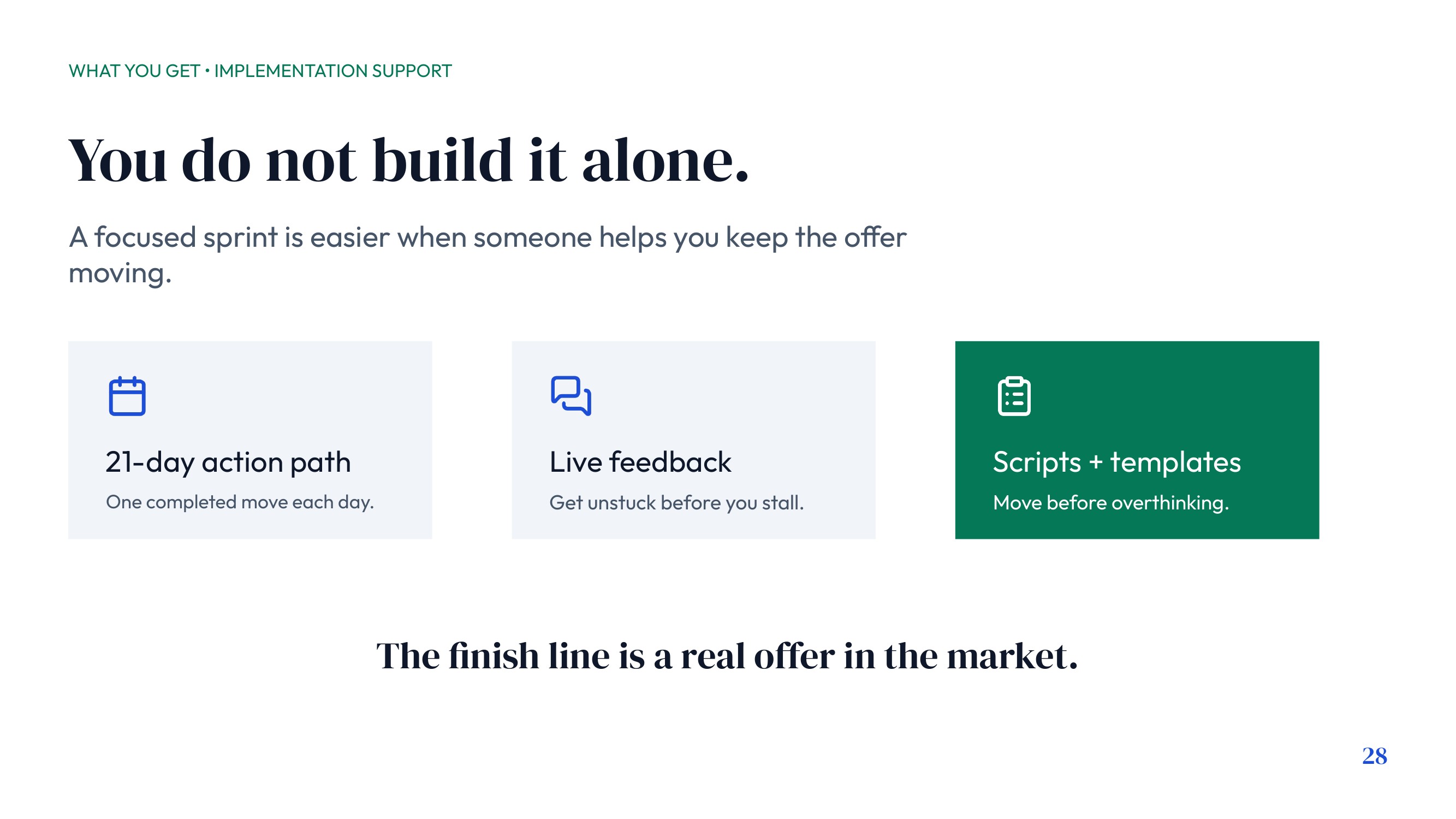 You Do Not Build It Alone